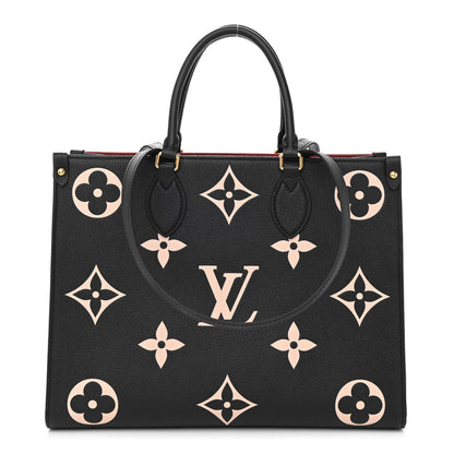Louis Vuitton Empreinte Monogram Giant Onthego MM Black Beige 1 of 10