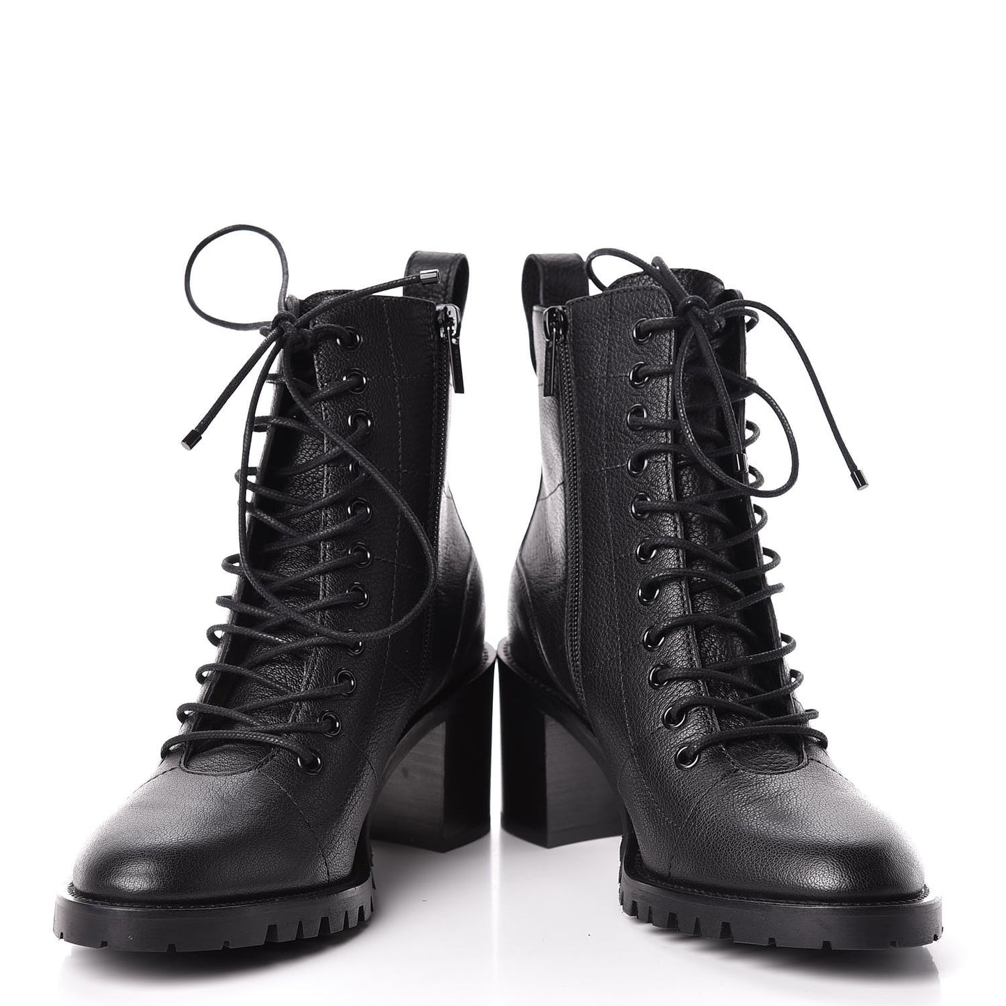 Grainy Calfskin Cruz 65 Ankle Booties 38.5 Black