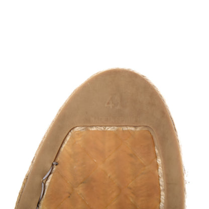 Chanel Lambskin CC Espadrilles 41 Beige Black 10 of 21
