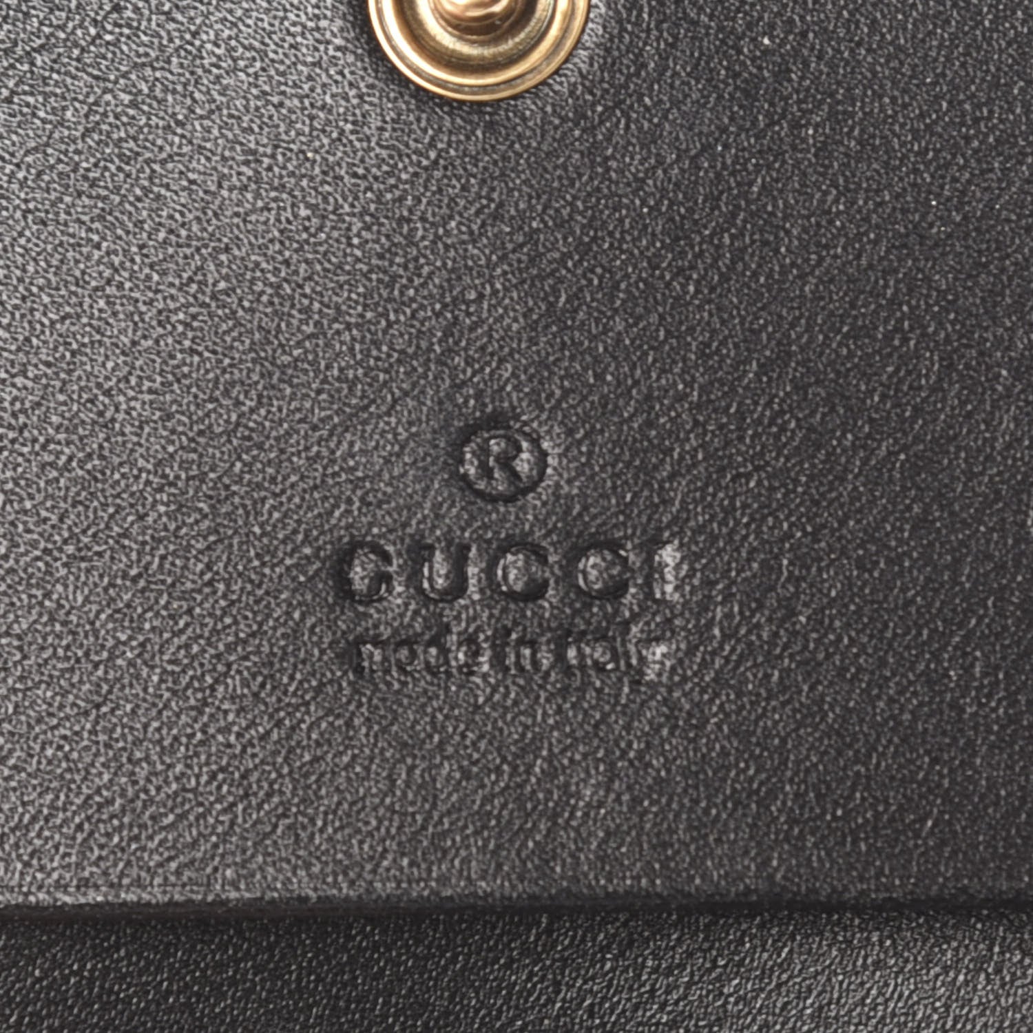 Gucci Calfskin Matelasse GG Marmont Card Case Wallet Black 8 of 12