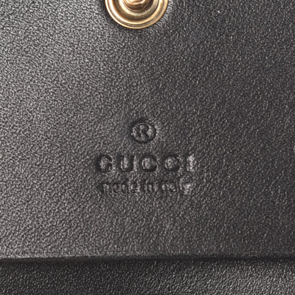 Gucci Calfskin Matelasse GG Marmont Card Case Wallet Black 8 of 12
