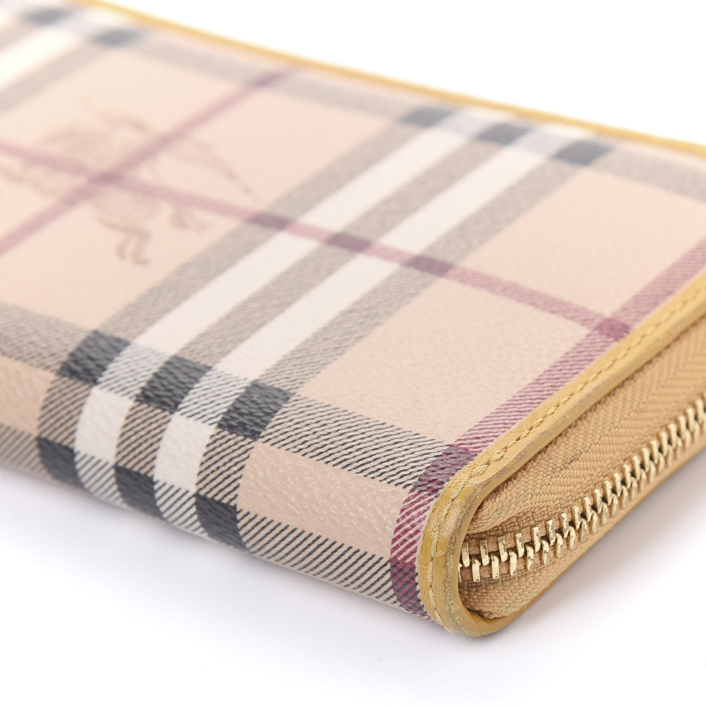 Haymarket Check Large Ziggy Zip Around Wallet Yellow