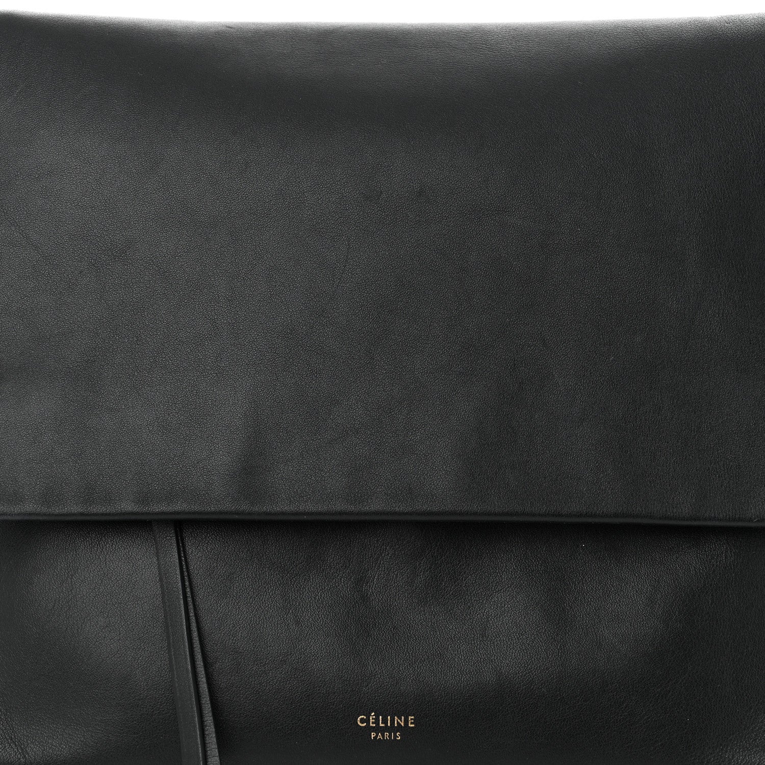 CELINE ブラックレザー ケース Celine Black Medium Clasp bag, 13x 8,5 In Authentic Classic Bag | eBay