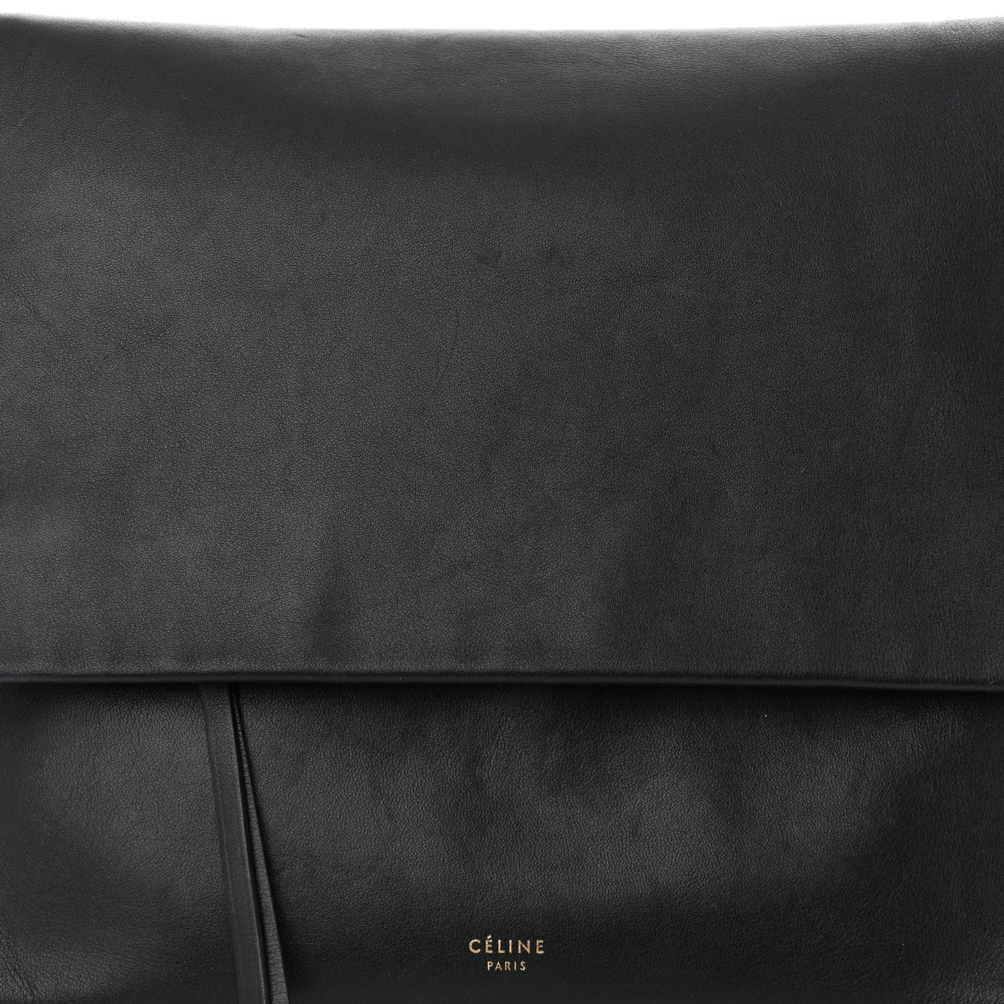 Smooth Calfskin Flap Clasp Bag Black