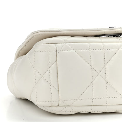 Christian Dior Lambskin Macrocannage Small Dior Caro Bag Ivory 9 of 11