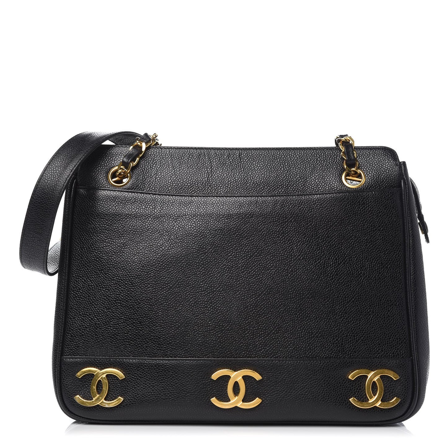 Caviar CC Shoulder Bag Black