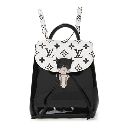 Louis Vuitton Patent Monogram Hot Springs Backpack Black White 1 of 9