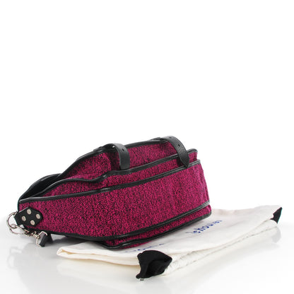 Proenza Schouler Tweed Lambskin Medium PS1 Satchel Berry Fuxia Pink 5 of 10