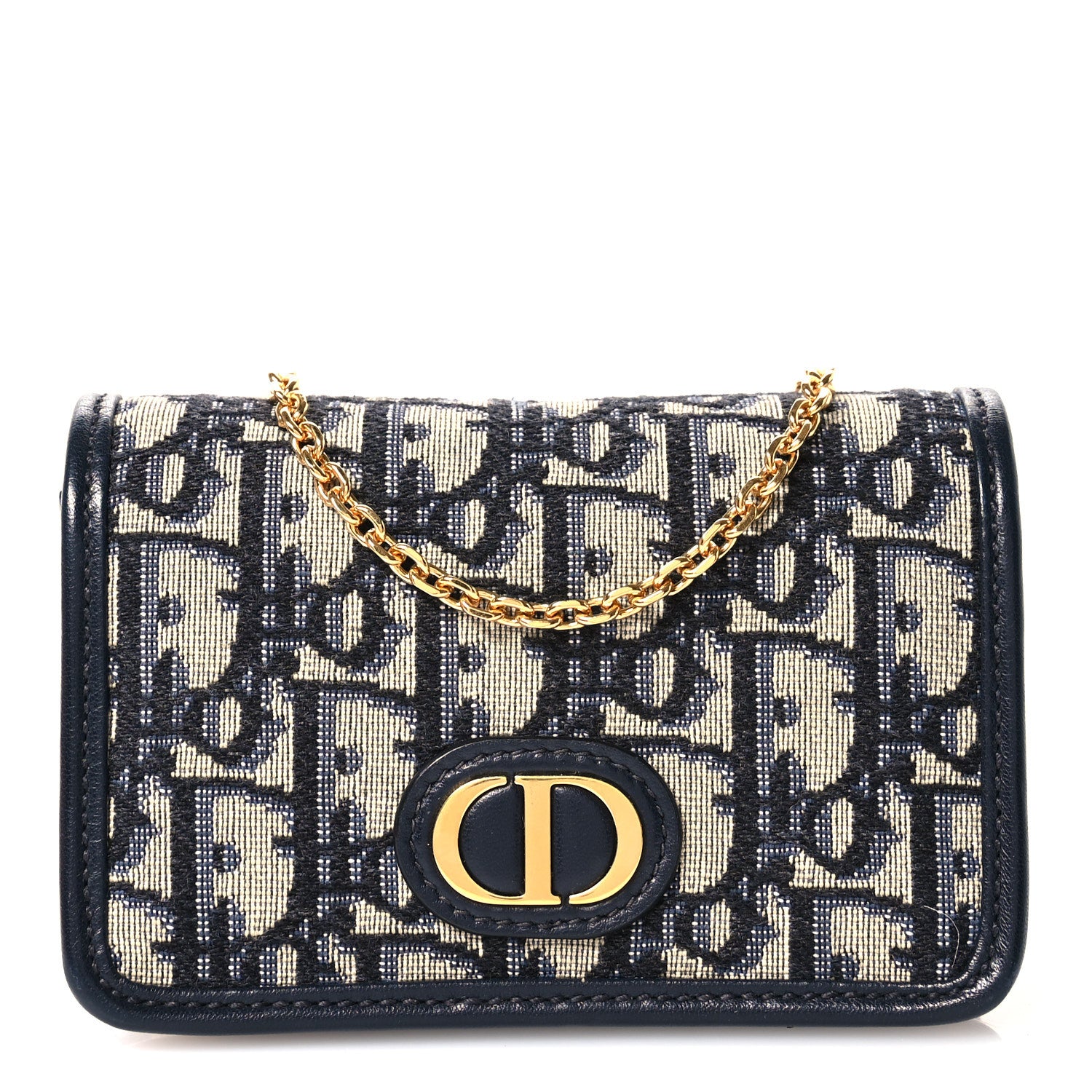 Christian Dior Oblique Nano 30 Montaigne Pouch Blue 1682863