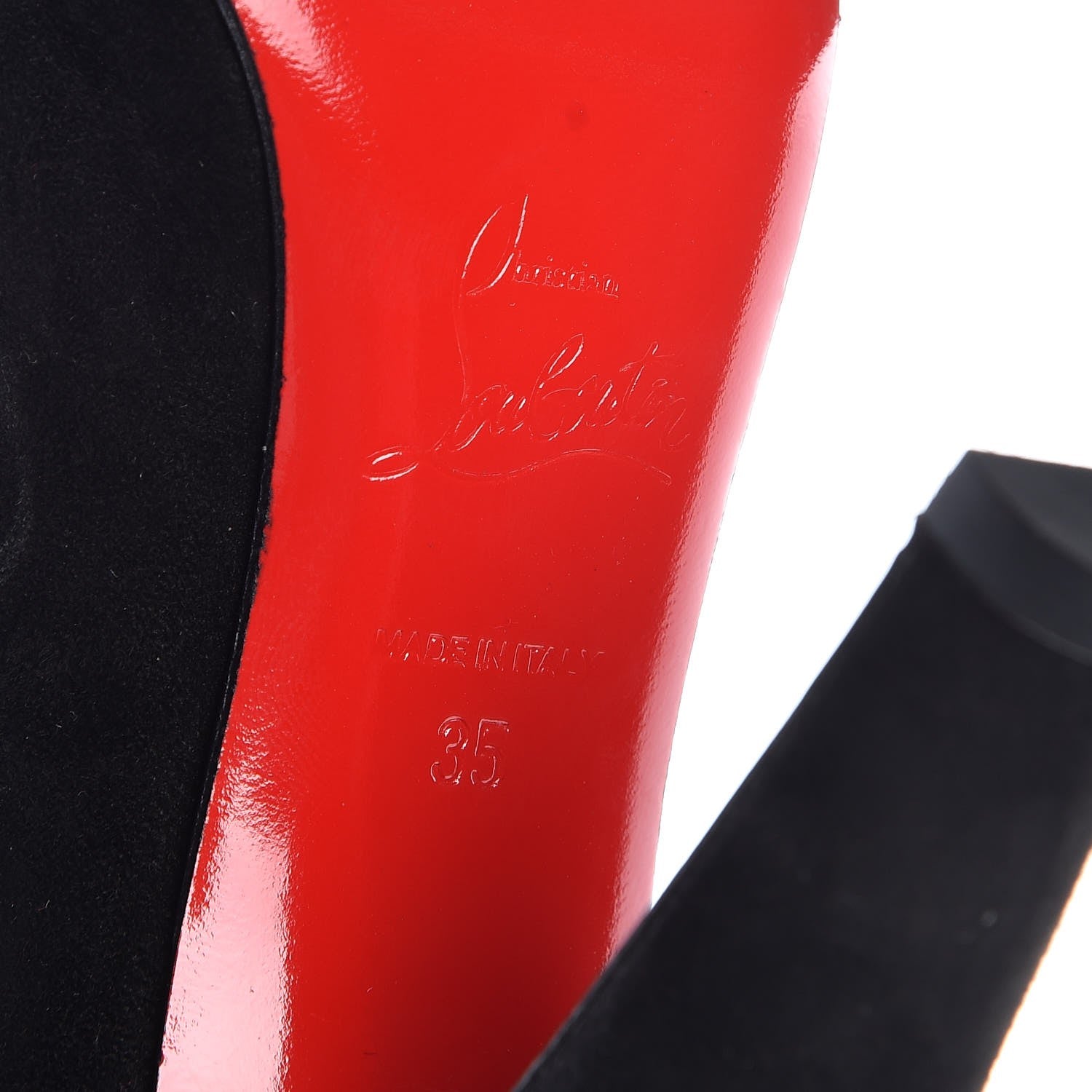 Christian Louboutin Suede Crepe Satin Velvet Kristofa 100 Booties 35 Black 6 of 9