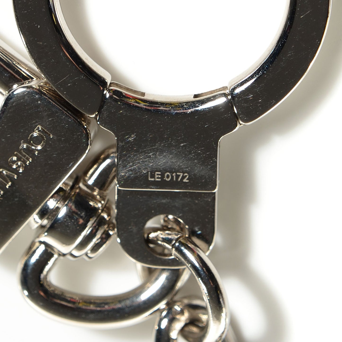 LV Initials Key Holder Silver
