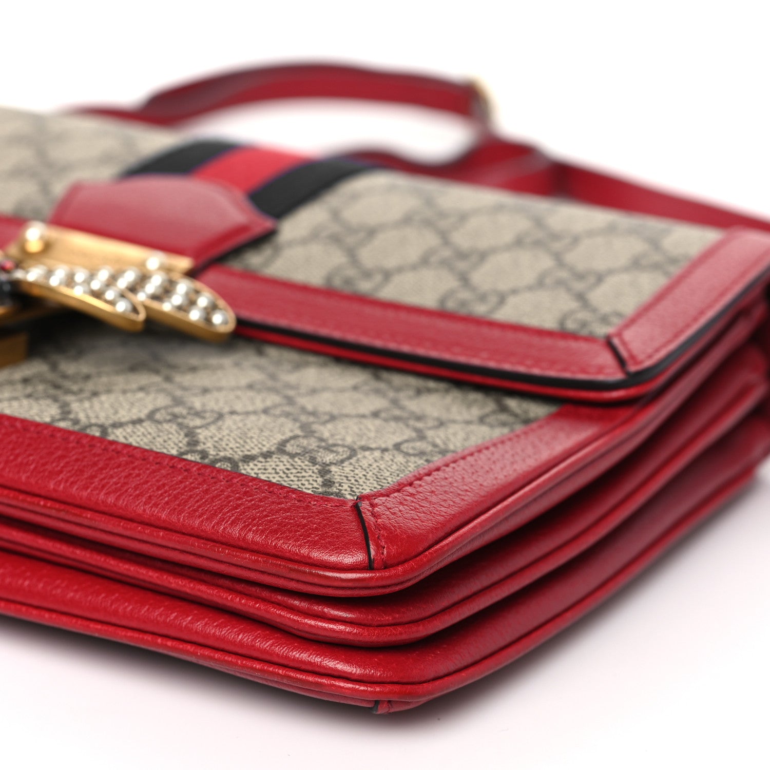 Gucci GG Supreme Monogram Medium Queen Margaret Shoulder Bag Red 10 of 10