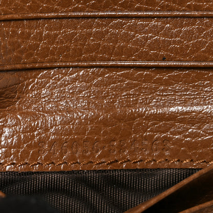 Gucci Monogram Dollar Calfskin Zip Around French Wallet Beige Ebony Tabacco 7 of 7