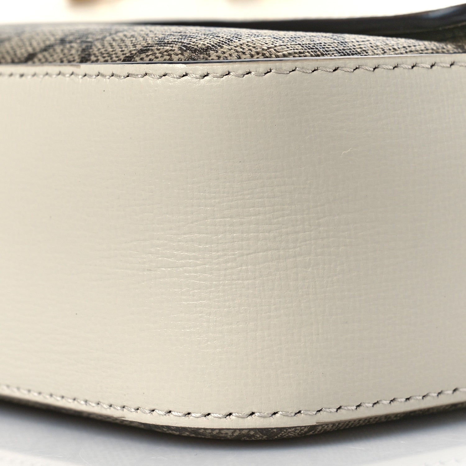 Gucci GG Supreme Monogram Small Horsebit 1955 Shoulder Bag Beige Mystic White 9 of 9