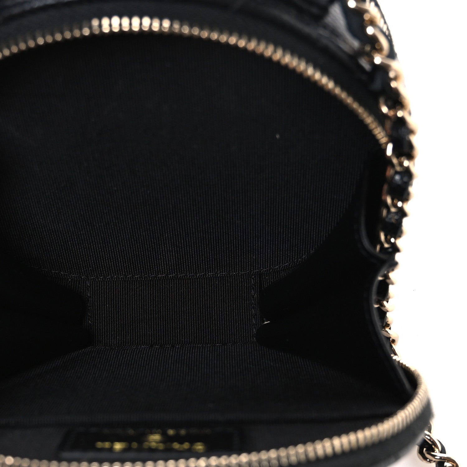 Chanel Caviar Quilted Round Handle With Care Vanity With Chain Black 5 of 10