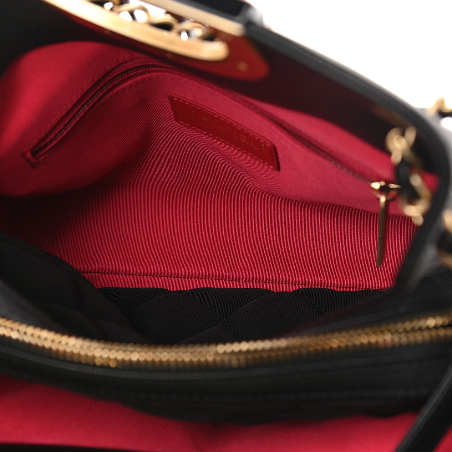 Caviar Quilted A Real Catch Shopping Bag Black