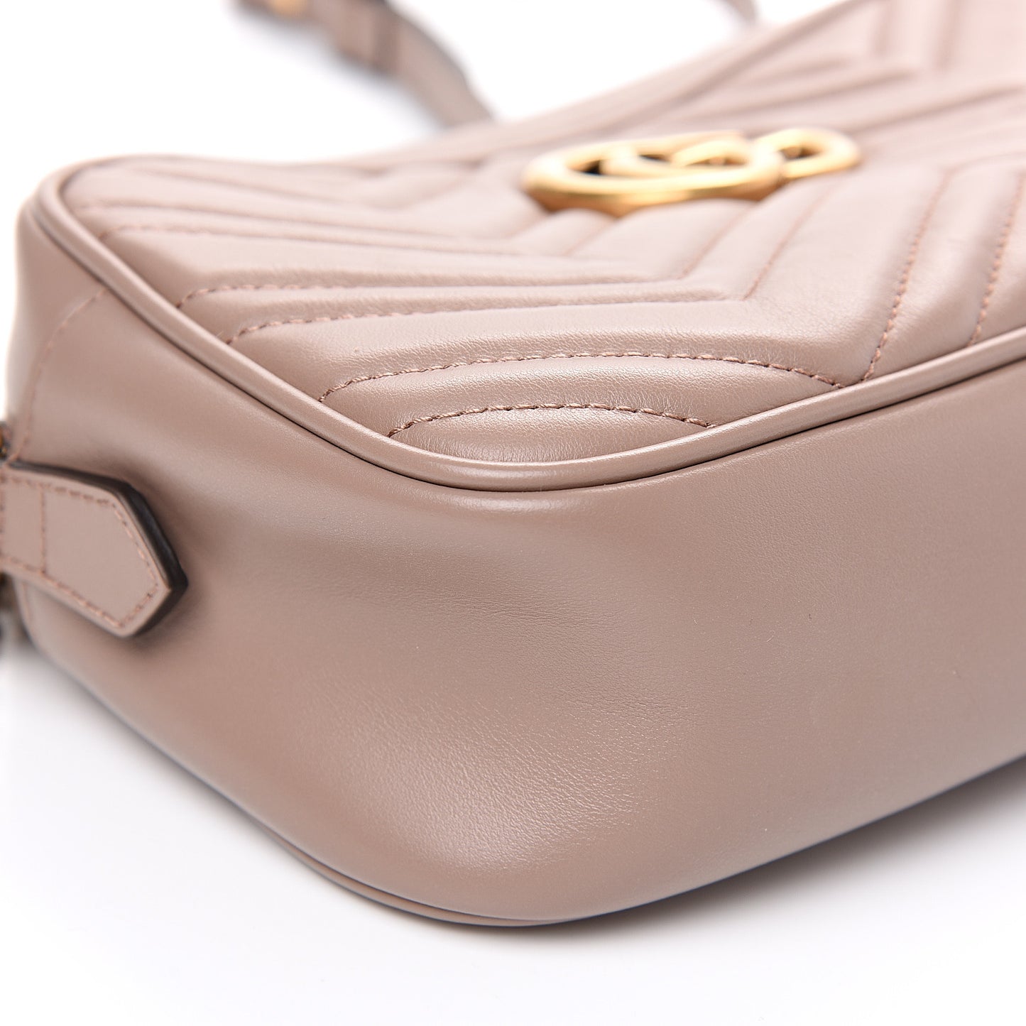 Calfskin Matelasse Small GG Marmont Chain Shoulder Bag Porcelain Rose