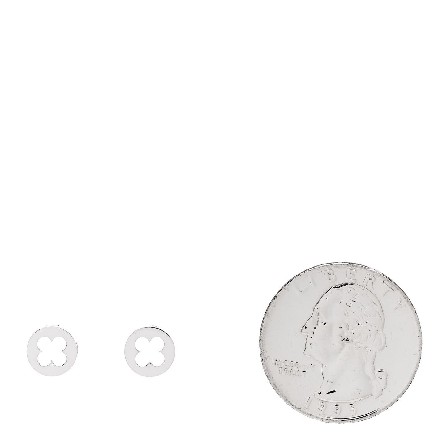 18K White Gold Empreinte Ear Studs Earrings