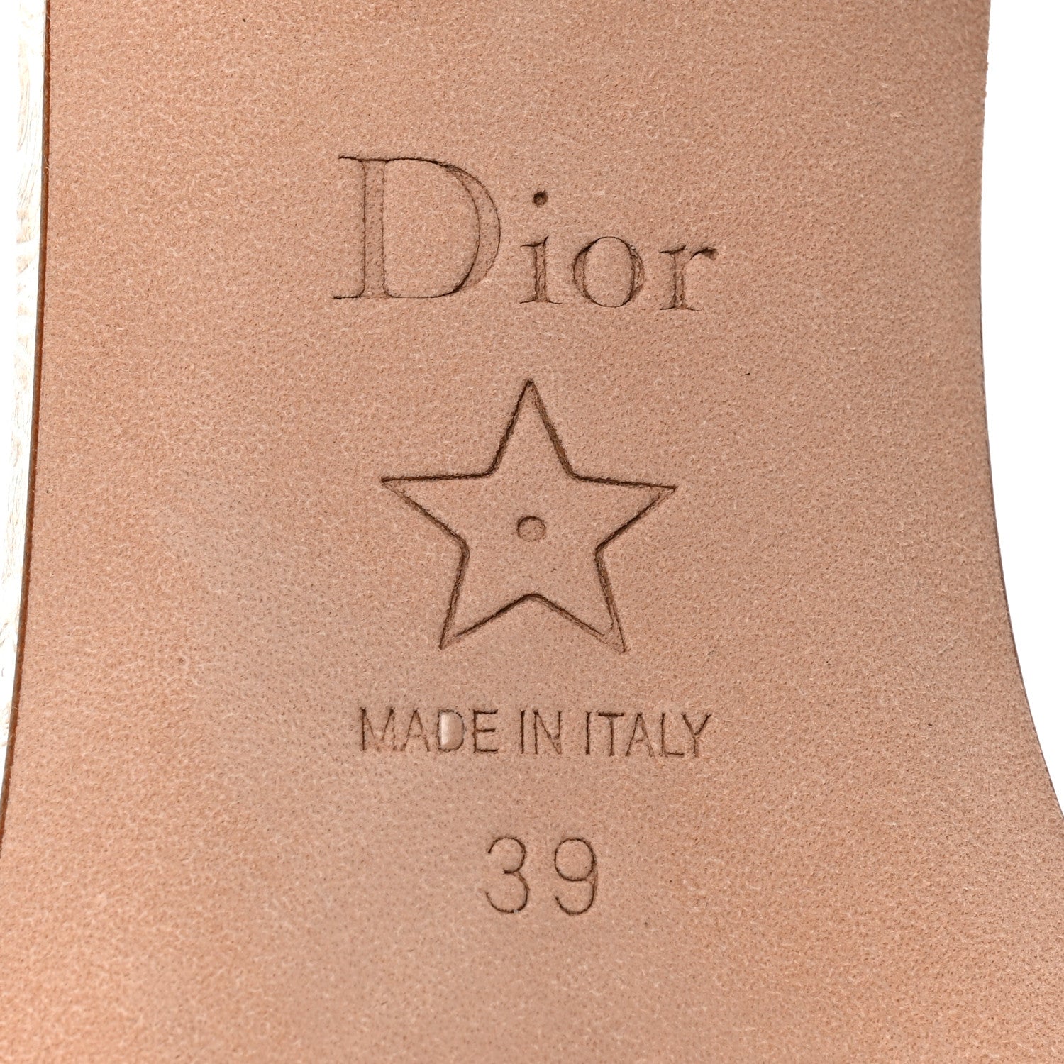 Christian Dior Canvas Daw Stelle Embroidered Dway 40mm Slide Sandals 39 White Gold 6 of 8