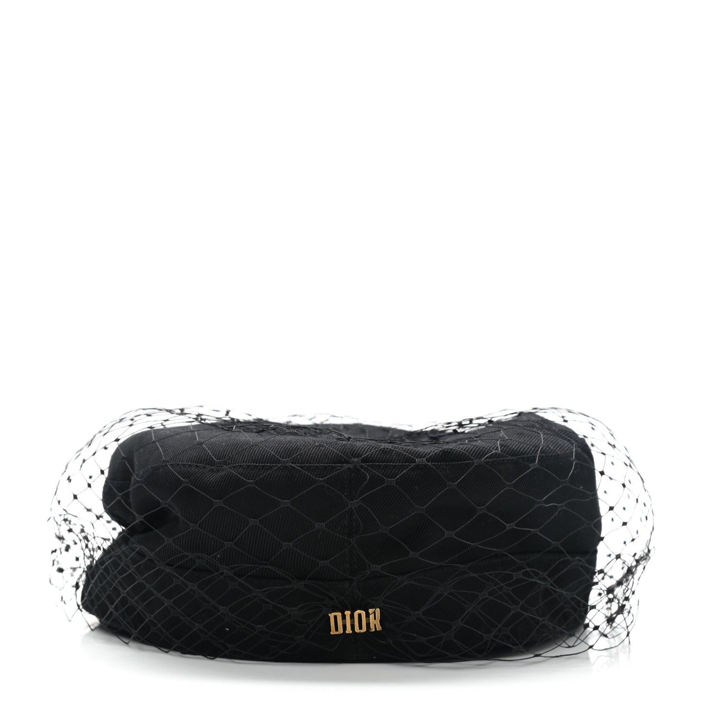 Cotton Canvas Arty Cap with Veil 58 Black