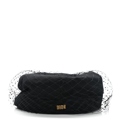 Christian Dior Cotton Canvas Arty Cap with Veil 58 Black 6 of 8