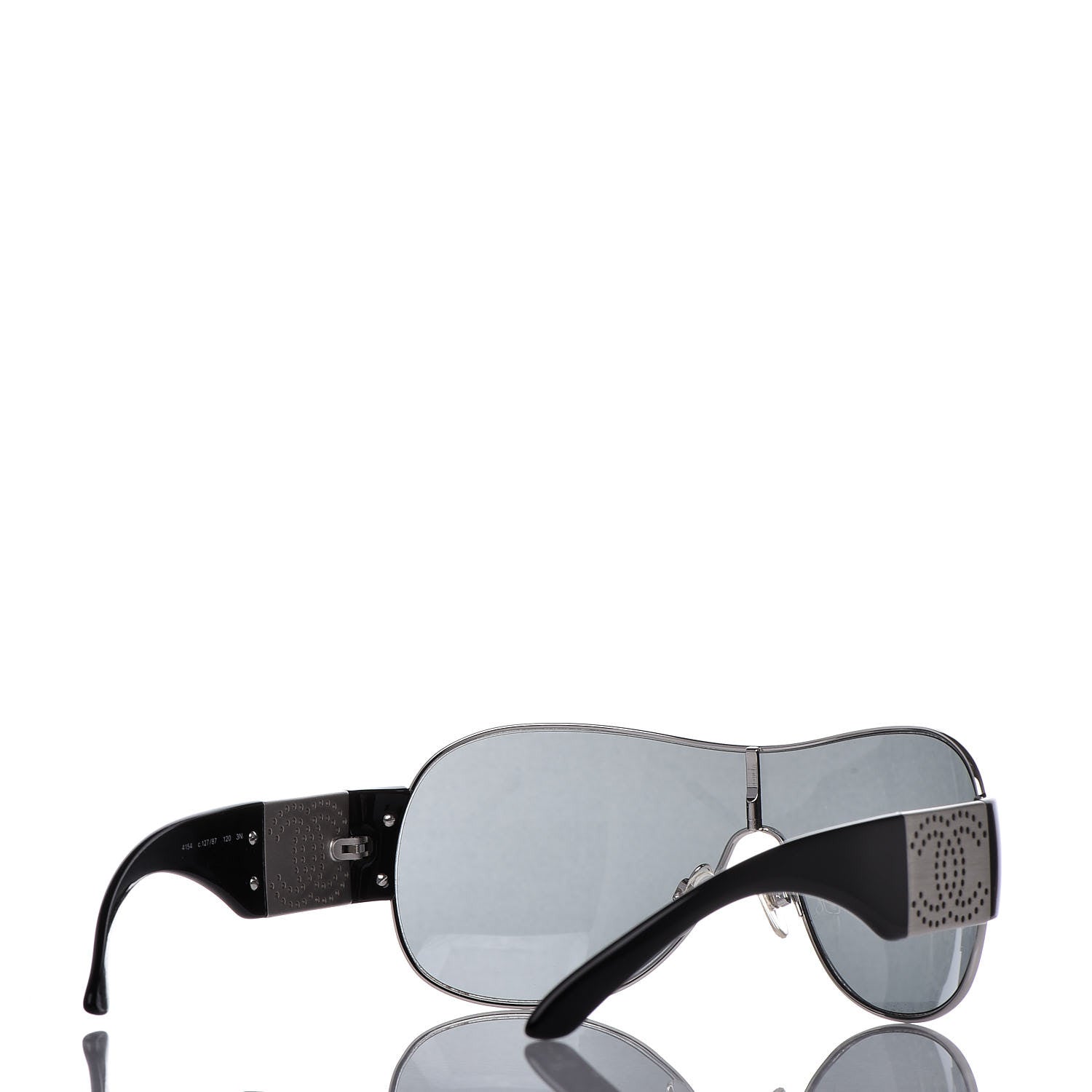 Chanel CC Sunglasses 4154 Silver Black 4 of 9