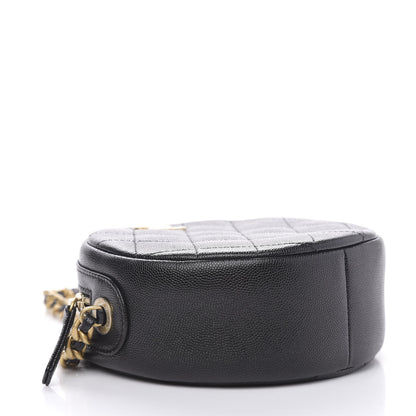 Chanel Caviar Quilted Small Round Bag With Chain Black 4 of 11
