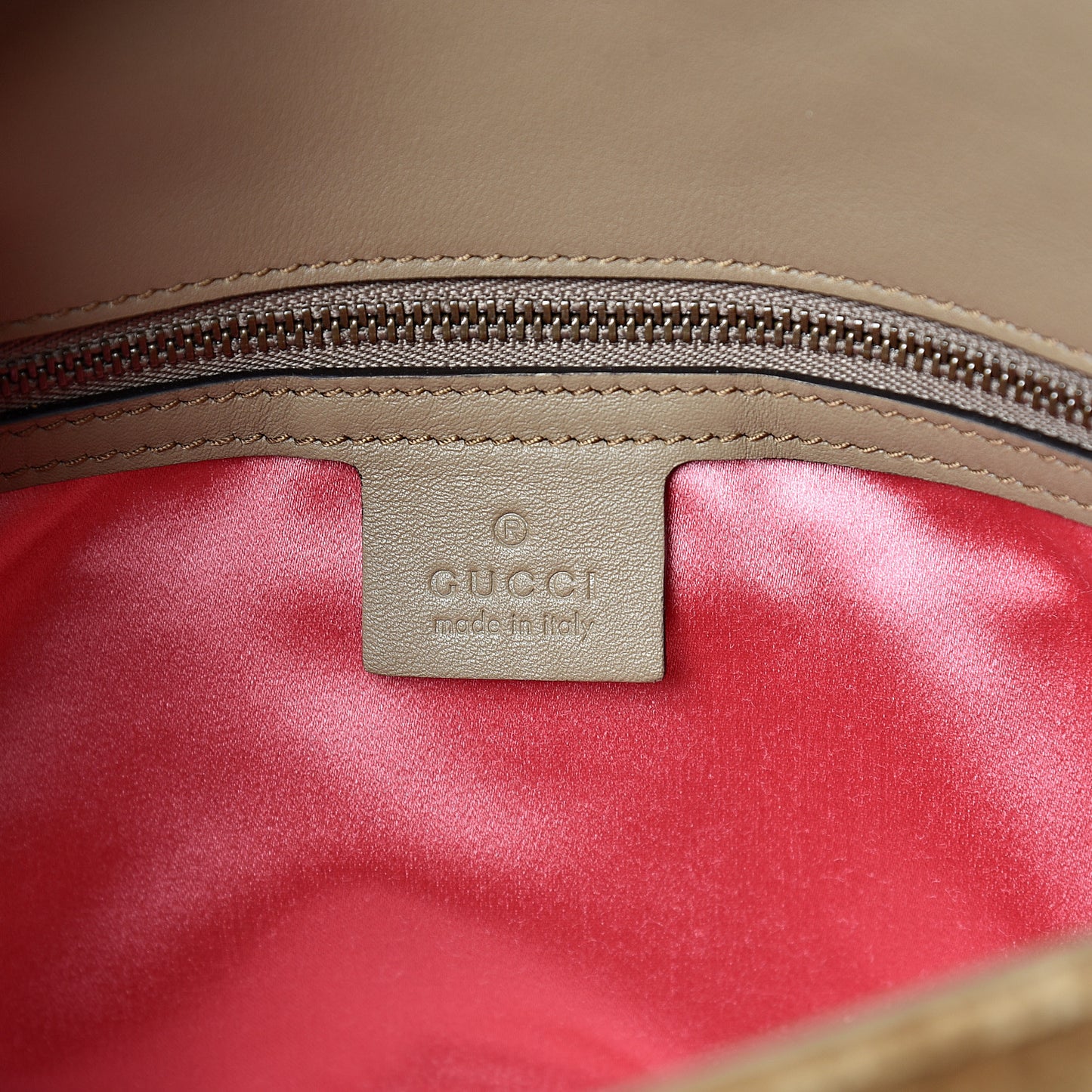 Velvet Matelasse Small GG Marmont Shoulder Bag Taupe