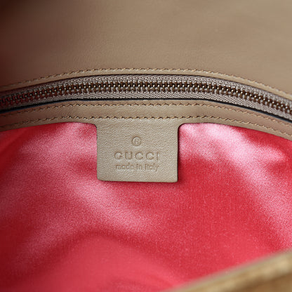 Gucci Velvet Matelasse Small GG Marmont Shoulder Bag Taupe 5 of 12