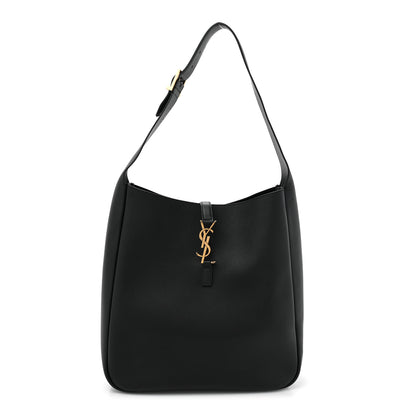 Saint Laurent Smooth Calfskin Large Le 5 A 7 Soft Hobo Black 1 of 10