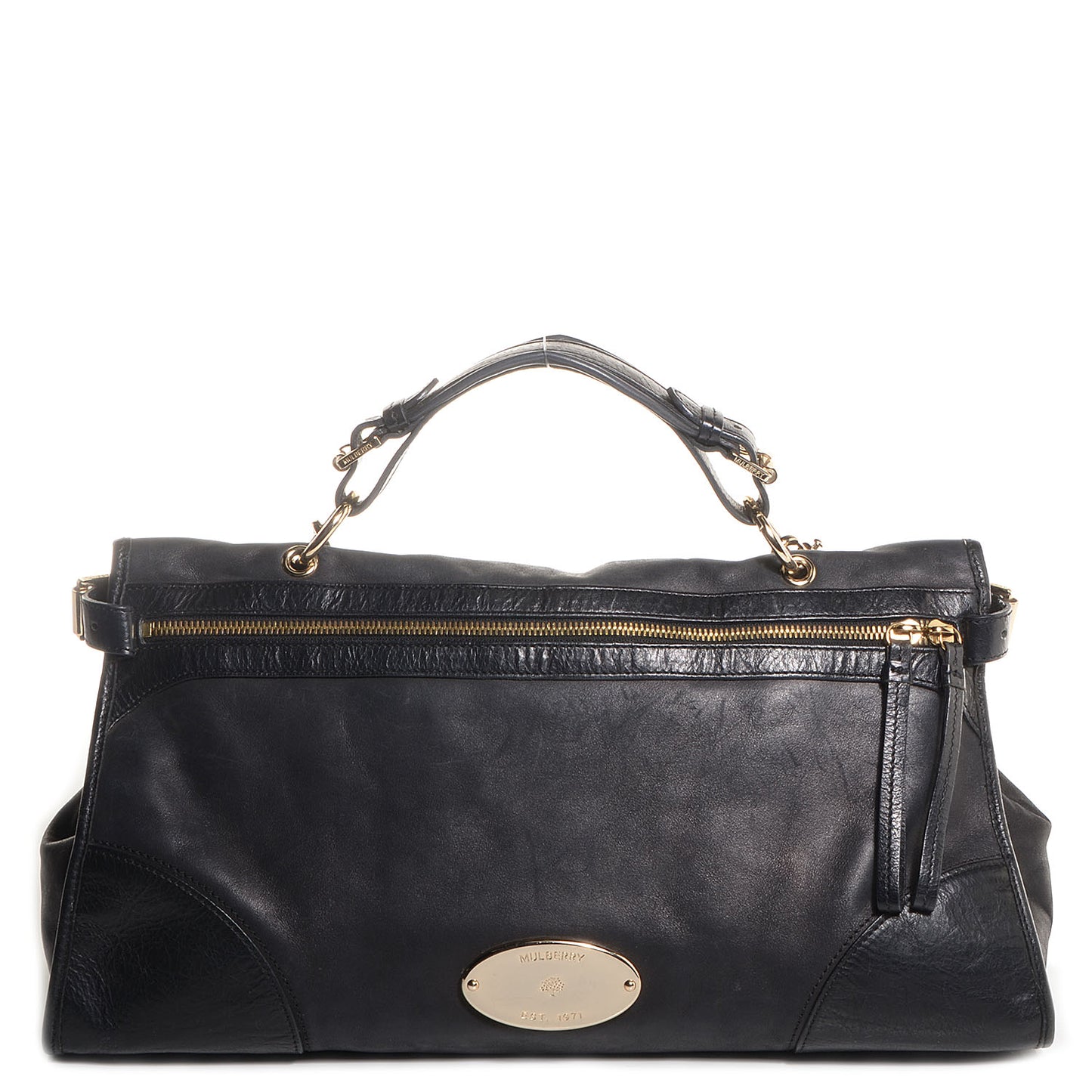 Smooth Leather Taylor Satchel Black