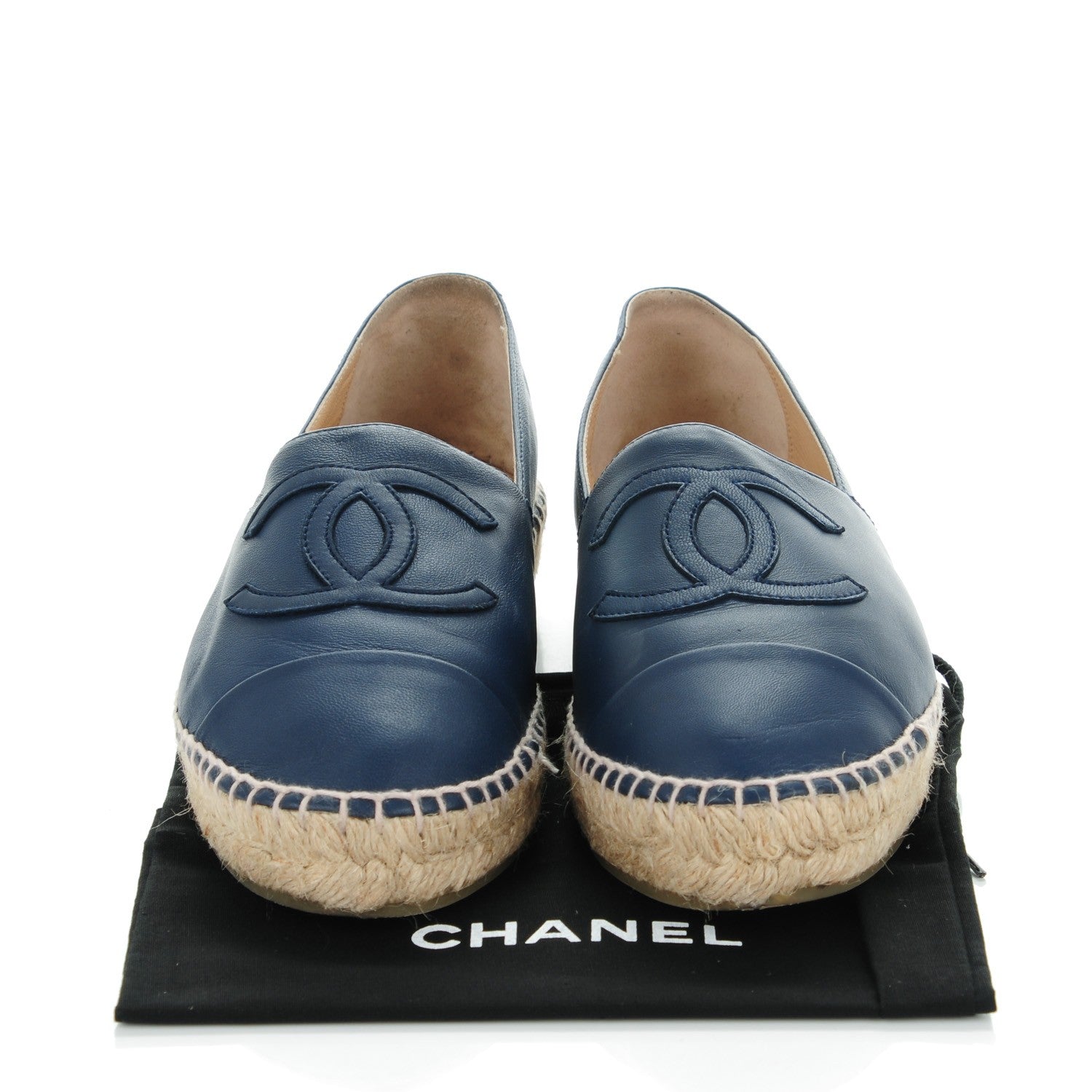 Chanel Lambskin CC Espadrilles 39 Dark Navy 9 of 9