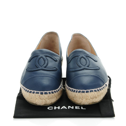 Chanel Lambskin CC Espadrilles 39 Dark Navy 9 of 9