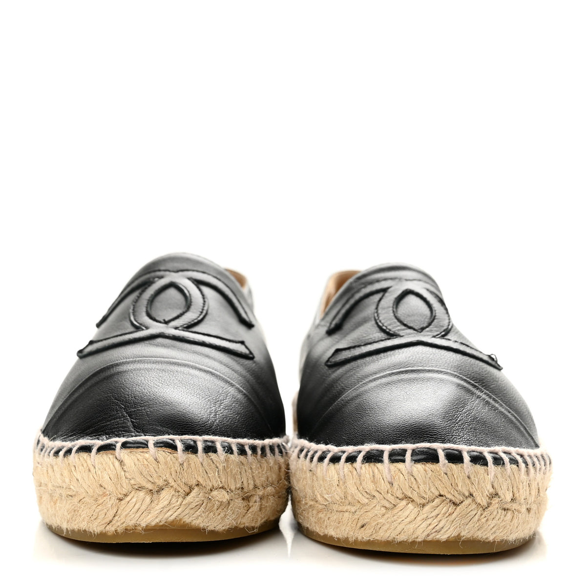 Chanel Lambskin CC Espadrilles 36 Black 3 of 11