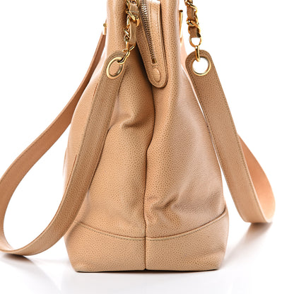 Chanel Caviar CC Shoulder Bag Beige 21 of 21