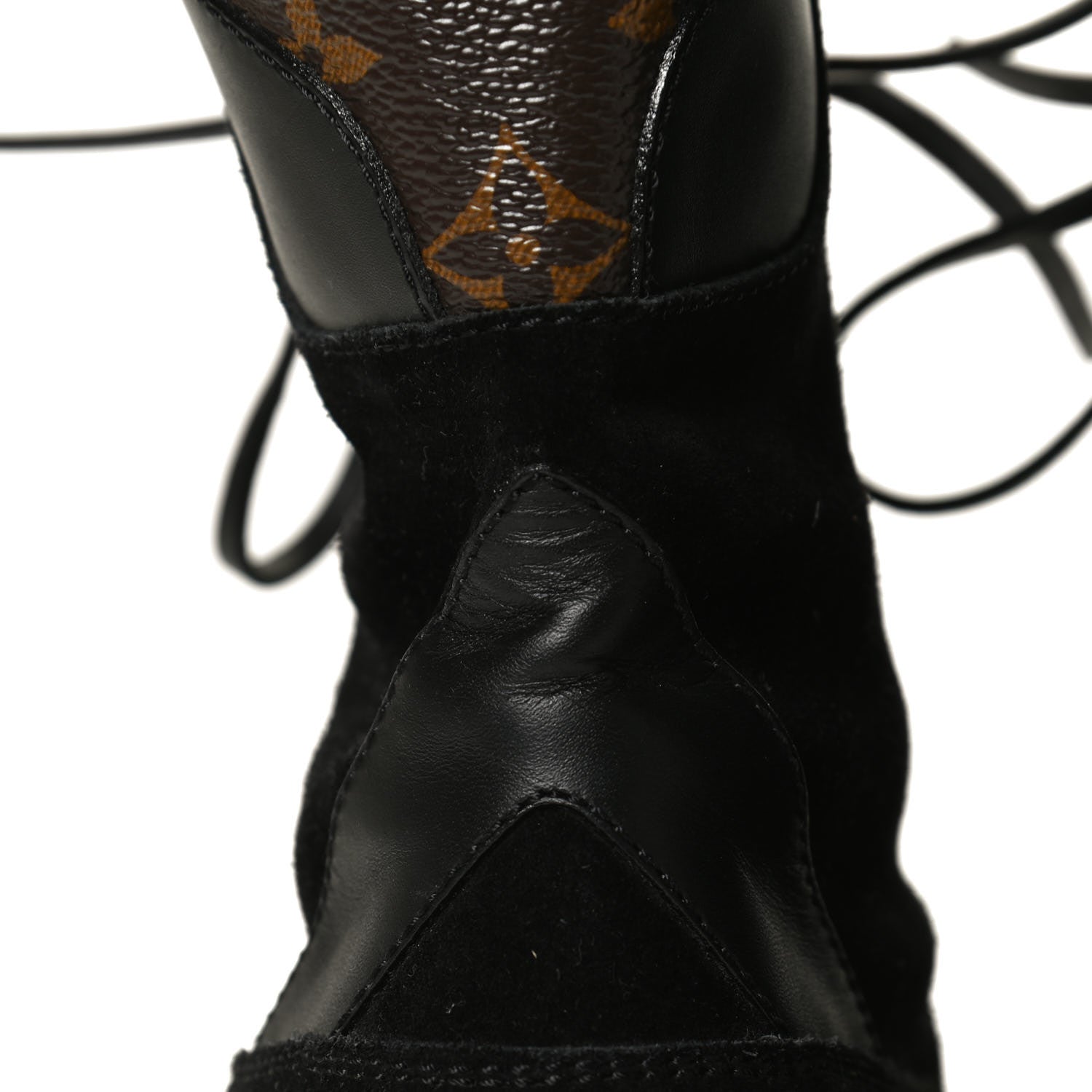Louis Vuitton Suede Calfskin Monogram Laureate Platform Desert Boots 39 Black 13 of 14