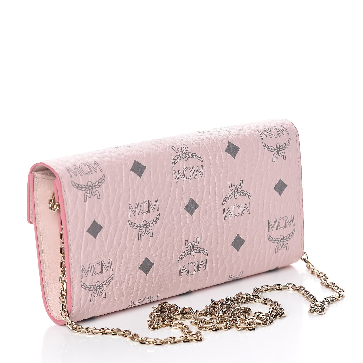 MCM Visetos Large Patricia Wallet On Chain Soft Pink 3 of 8