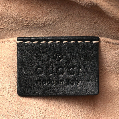 Gucci Calfskin Matelasse Mini GG Marmont Chain Shoulder Bag Black 6 of 10