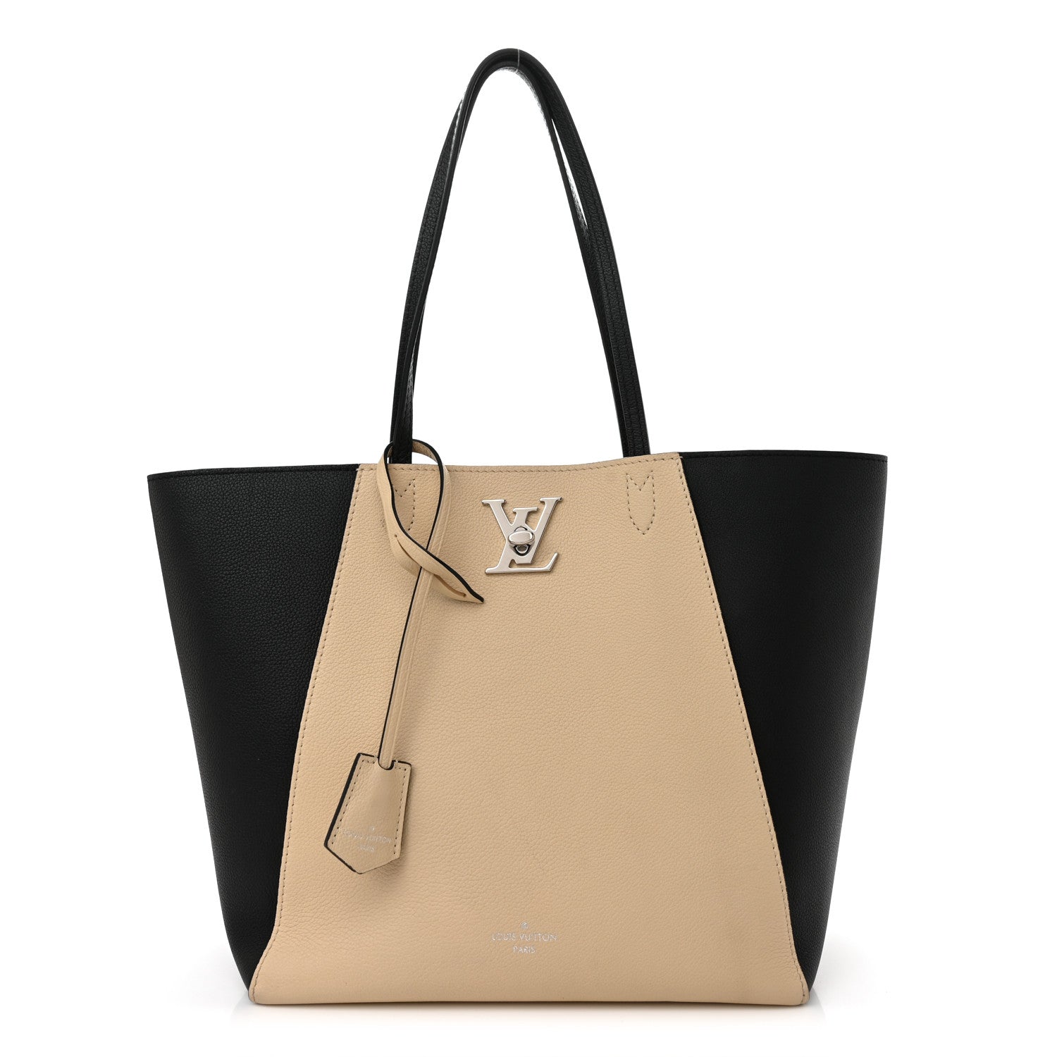 Louis Vuitton Calfskin Lockme Go Tote Black Vanilla 1 of 10
