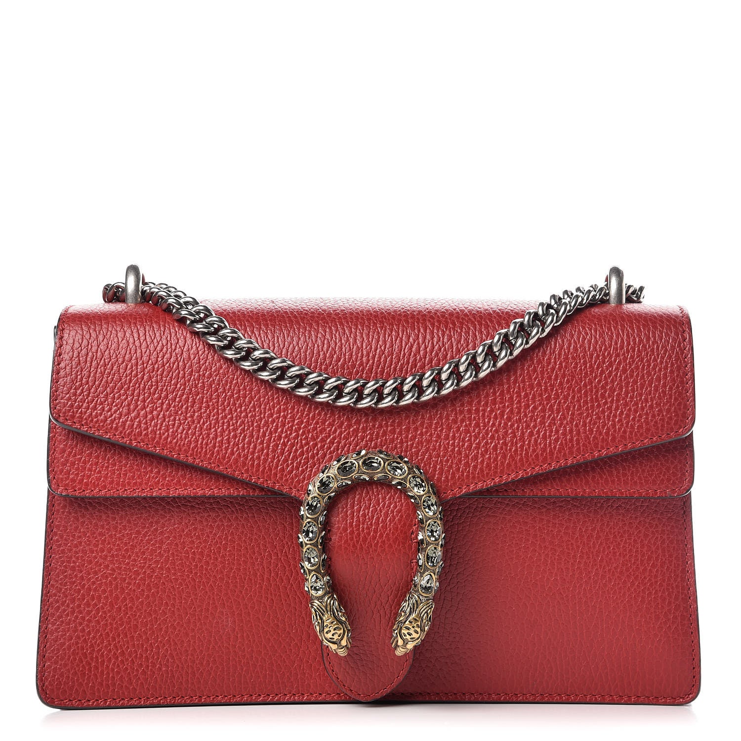Gucci Dollar Calfskin Swarovski Crystal Small Dionysus Shoulder Bag Hibiscus Red 1 of 18
