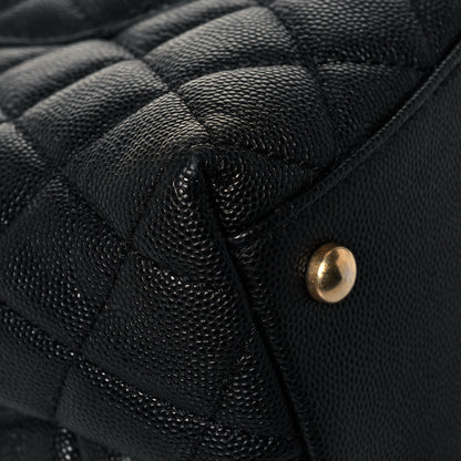 Chanel Caviar Lizard Quilted Small Coco Handle Flap Black 9 of 11