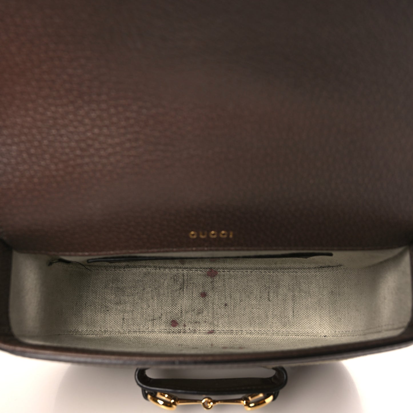 Monogram Jumbo GG Textured Dollar Calfskin Web Mini Horsebit 1955 Shoulder Bag Camel Ebony New Acero