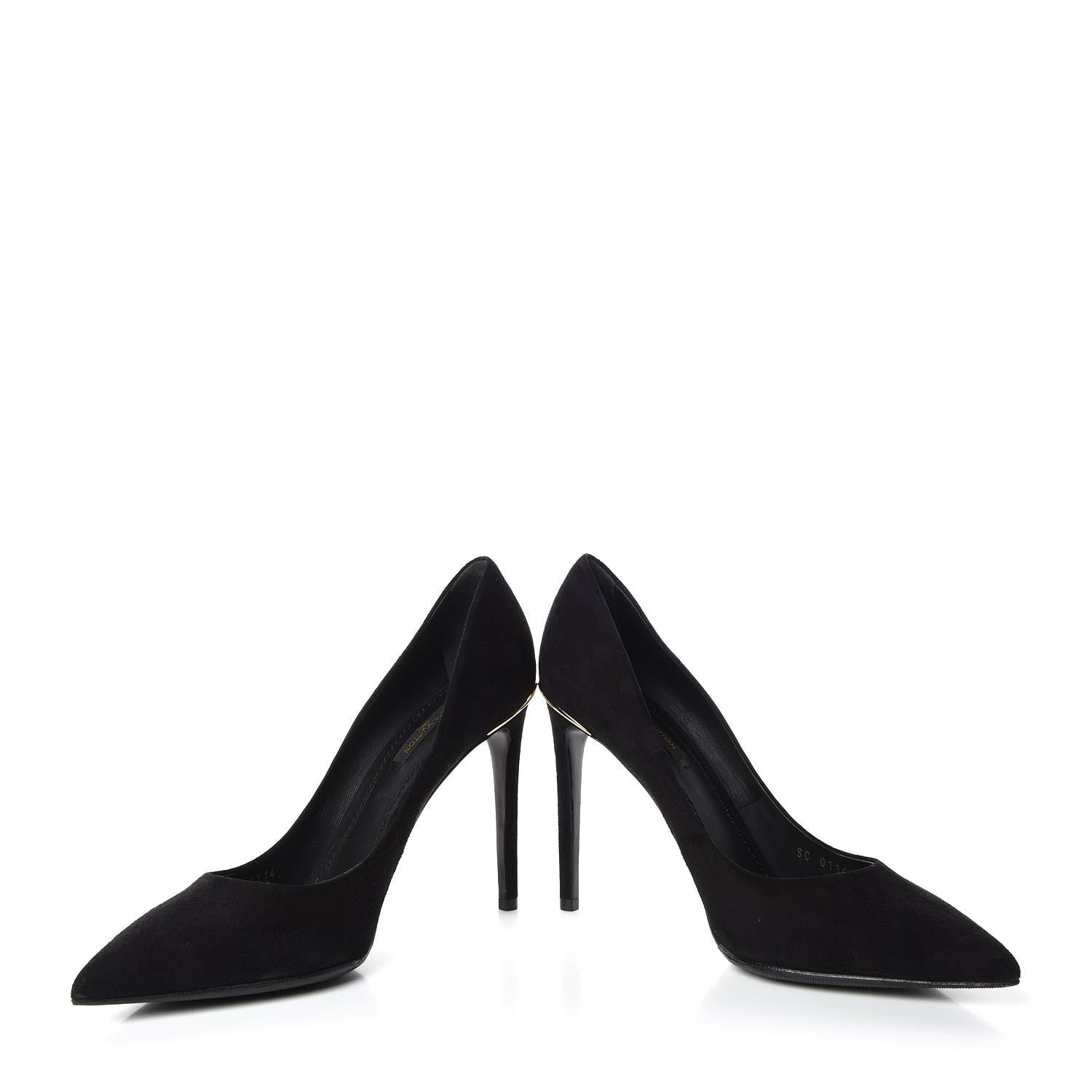 Louis Vuitton Suede Eyeline Pumps 39 Black 5 of 15