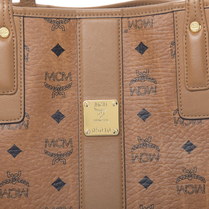 MCM Visetos Medium Liz Reversible Shopper Tote Cognac 10 of 16