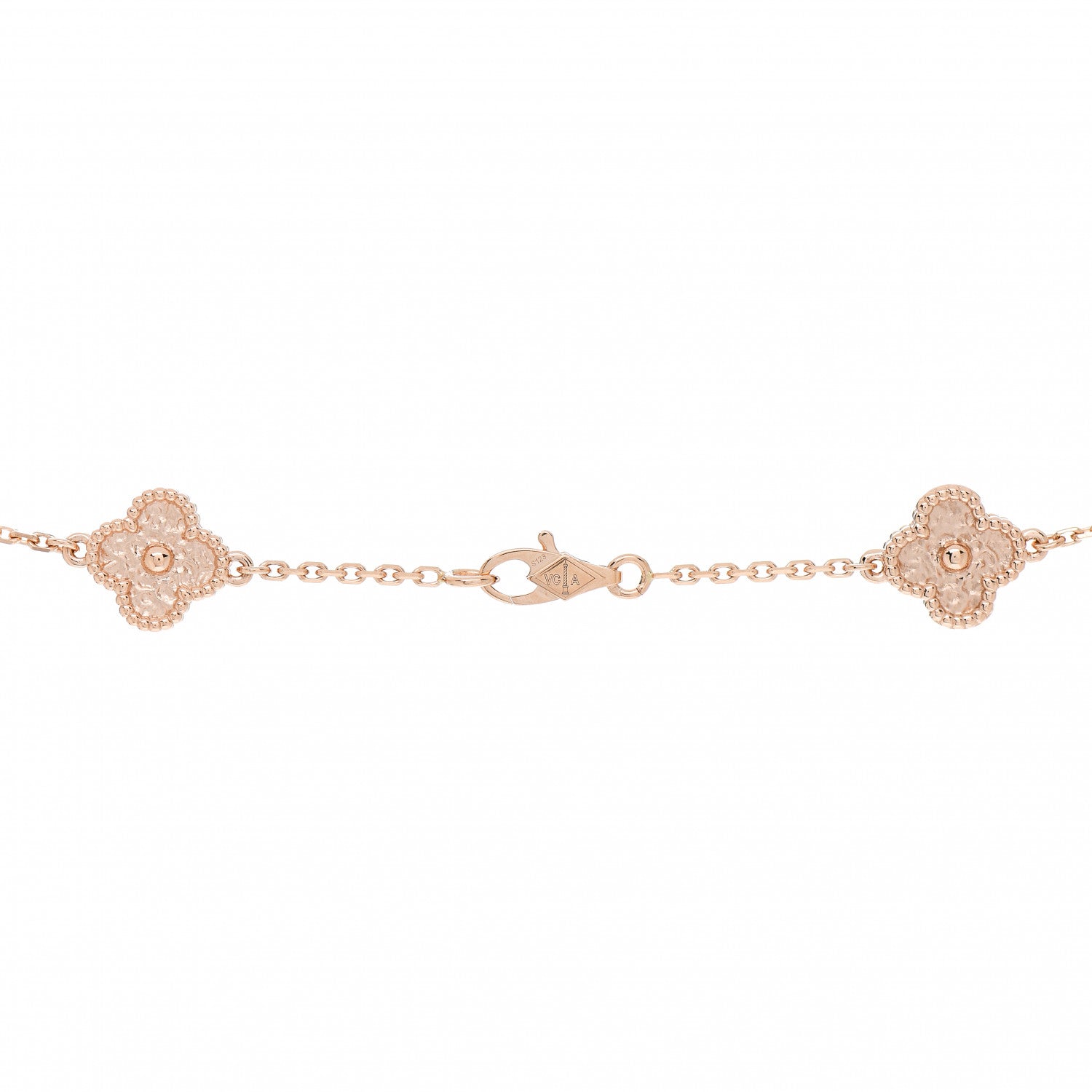 Van Cleef & Arpels 18K Rose Gold 16 Motifs Sweet Alhambra Necklace 4 of 4