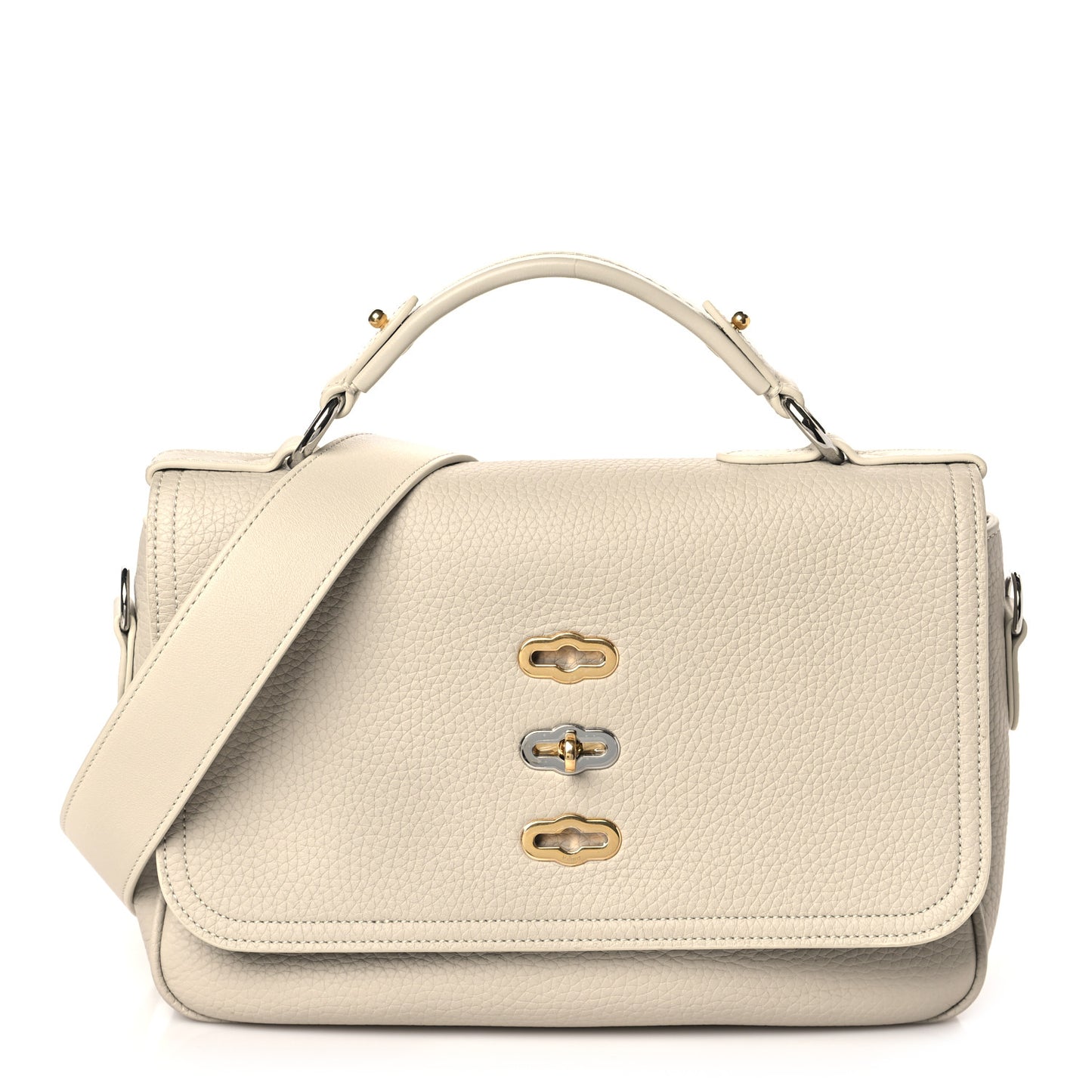 Heavy Grain Calfskin Small Bryn Chalk