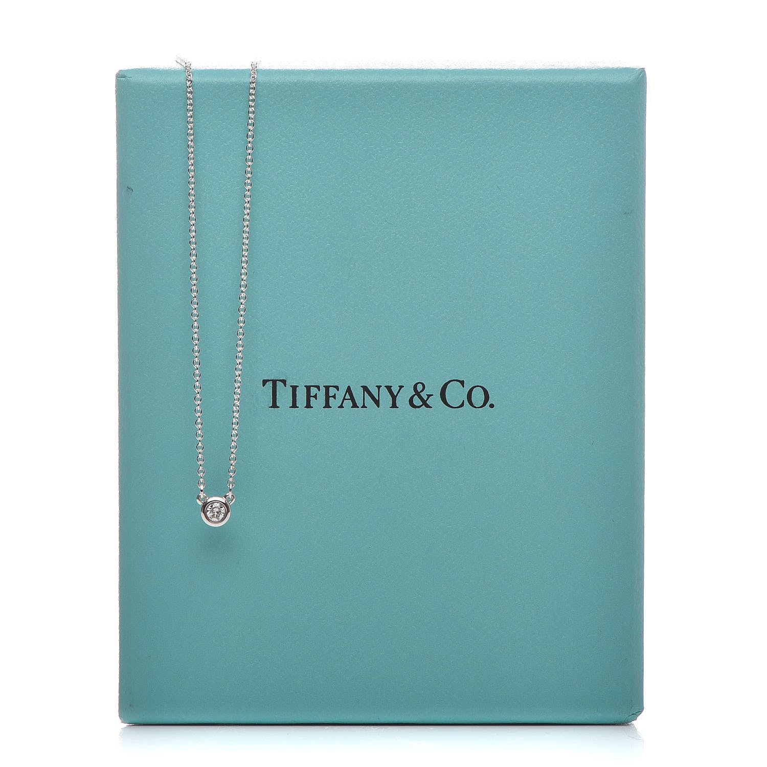 Tiffany Sterling Silver Diamond .07ct Elsa Peretti Diamonds by the Yard Pendant Necklace 8 of 8