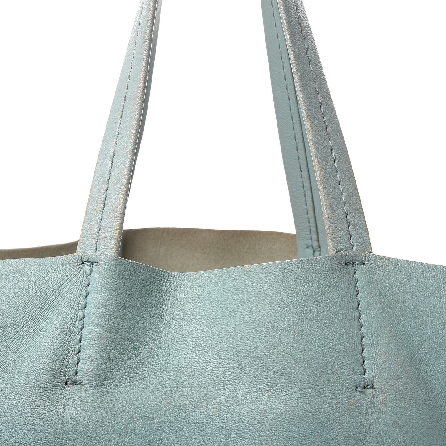 Lambskin Vertical Bi-Cabas Blue Black