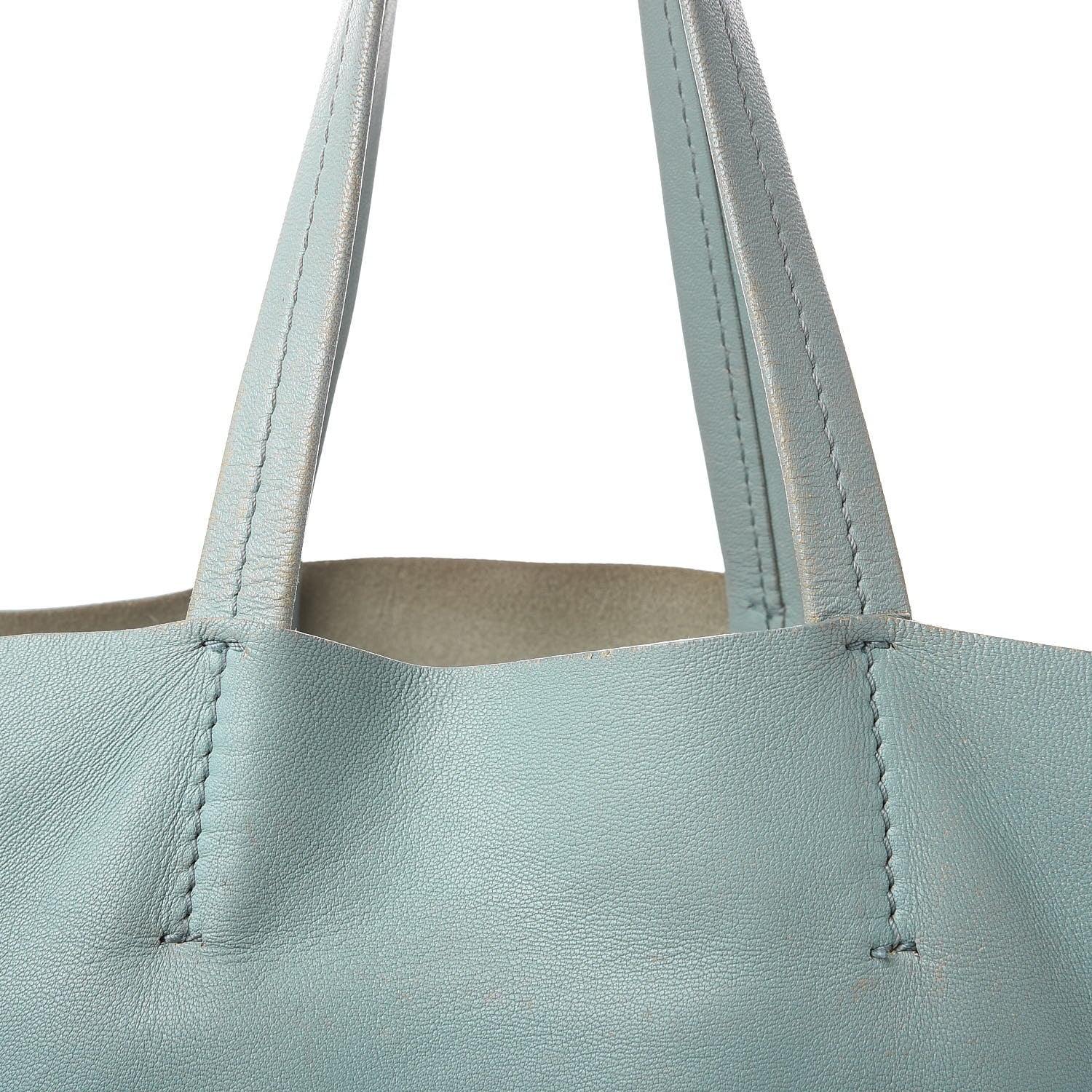 Celine Lambskin Vertical Bi-Cabas Blue Black 16 of 21