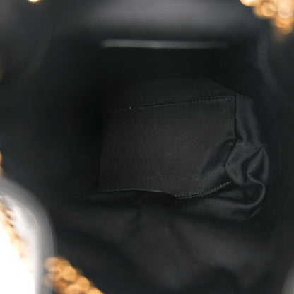 Saint Laurent Lambskin Matelasse Monogram Joe Nano Bucket Bag Black 5 of 10